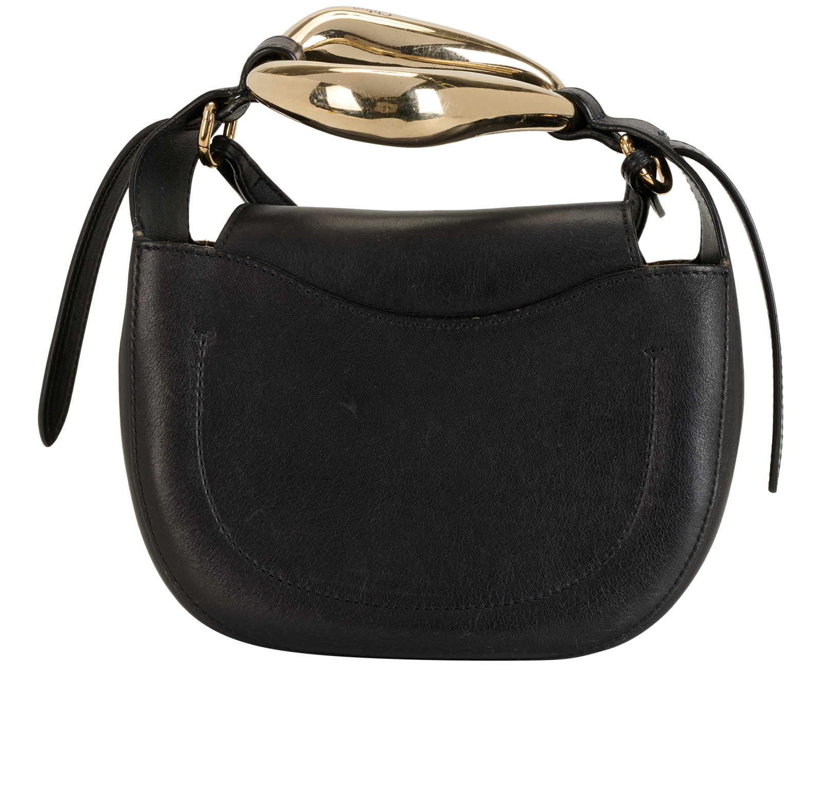 Kiss Small, &pound;395, Handbags, Navy, Leather, Back view